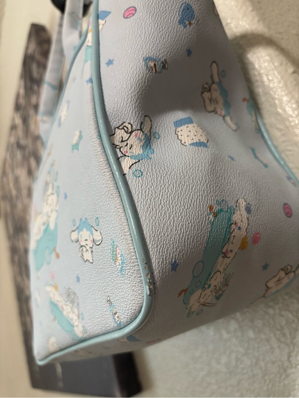 Sanrio Cinnamoroll Pastel Blue and White Tote Shoulder Bag - Picture 3 of 11